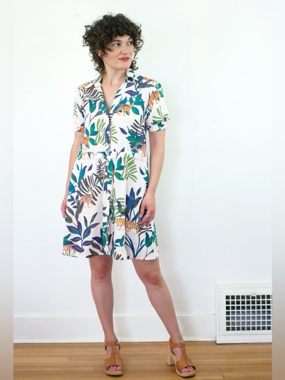 Corey Lynn Calter Leila Dress Tiger Print Size Medium